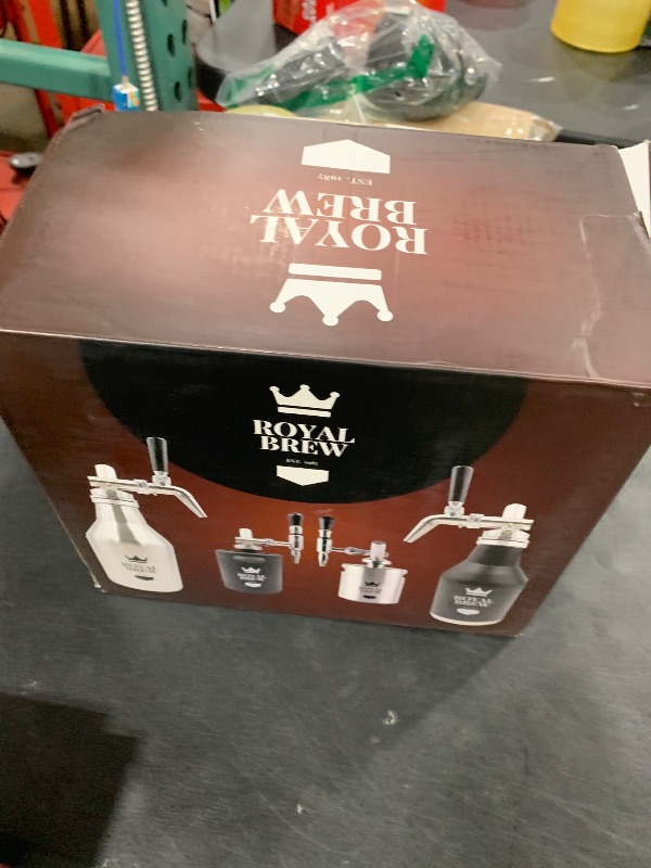 Photo 1 of The Original Royal Brew Nitro Cold Brew Coffee Maker - Gift for Coffee Lovers - 64 oz Home Keg, Nitrogen Gas System Coffee Dispenser Kit