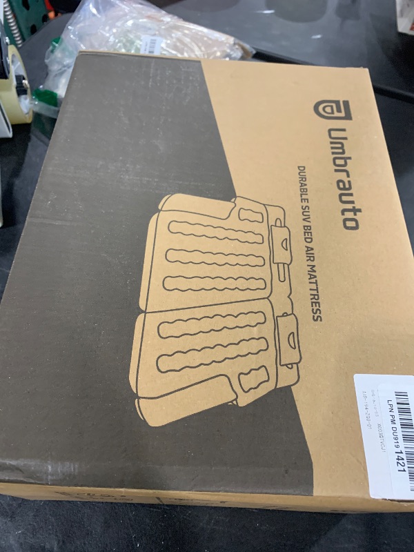 Photo 1 of Umbrauto Inflatable SUV Air Mattress: Upgraded Flocked Surface Car Camping Airbed for Back Trunk, Truck Sleeping Bed Pad with Electric Pump for Outdoor Travel