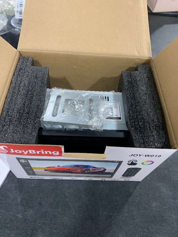 Photo 1 of SJoyBring Upgrade Wireless Double Din Car Stereo with Apple Carplay, Android Auto, Dash Cam, Bluetooth, 4-Channel RCA, 2 Subwoofer Ports, 7" HD Capacitive Touchscreen Car Radio, 60W*4, Backup Camera