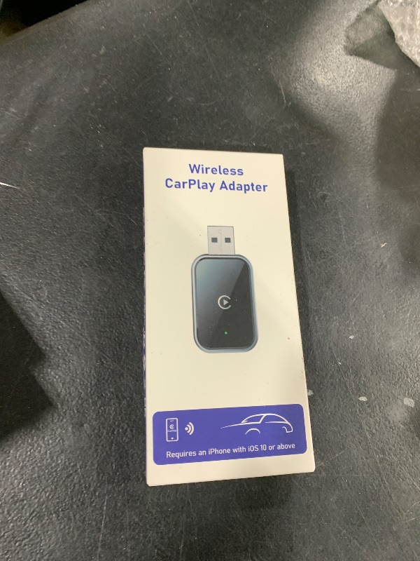 Photo 1 of Wireless CarPlay Adapter for iPhone, Convert Wired to Wireless Apple CarPlay Adapter, Mini Size with Extension Cable USB & USB-C/Type-C, Stable Control & No Delay, Black