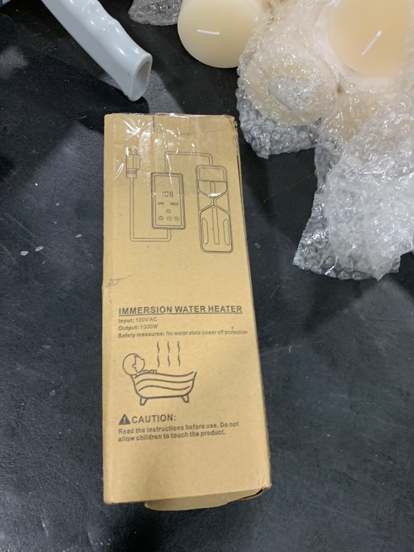 Photo 1 of Hot Tub Heater, Bathtub Heater, Spa Heater, Immersion Water Heater: Portable Hot Tub Heater with Cast Aluminum, Digital Display & Temperature Sensor for Fast, Safe Heating