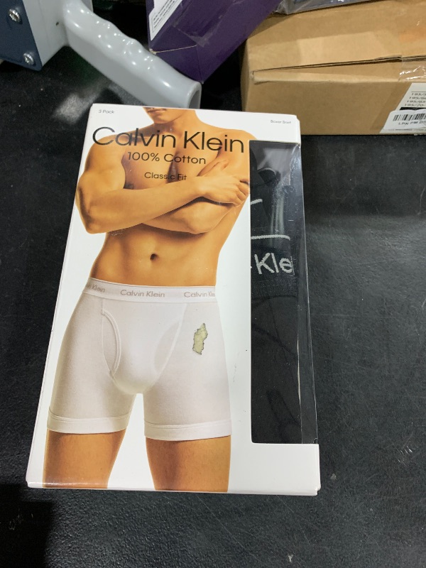 Photo 1 of Calvin Klein Men's Cotton Classics 3-pack Boxer Brief, 3 Black, Large