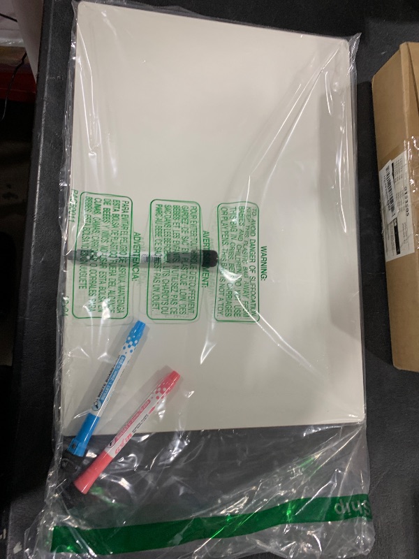 Photo 1 of Nicpro 12 x 16 inches Lapboard Small Dry Erase Lap Board Double Sided with 3 Water-Based Pens Learning Mini Whiteboard Portable for Kid Student and Classroom Use