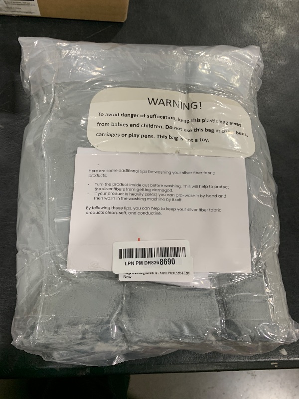 Photo 1 of hooga Grounding Blanket for Improved Sleep, Pain Relief, Energy, Inflammation. Grounded Throw, Earth Connected Bedding. Conductive Silver Fiber. Grounding Cord Included. 50x60 Inch Throw.