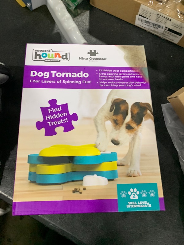 Photo 1 of Outward Hound by Nina Ottosson Dog Tornado Treat Puzzle Dog Toy, Level 2 Intermediate, Blue