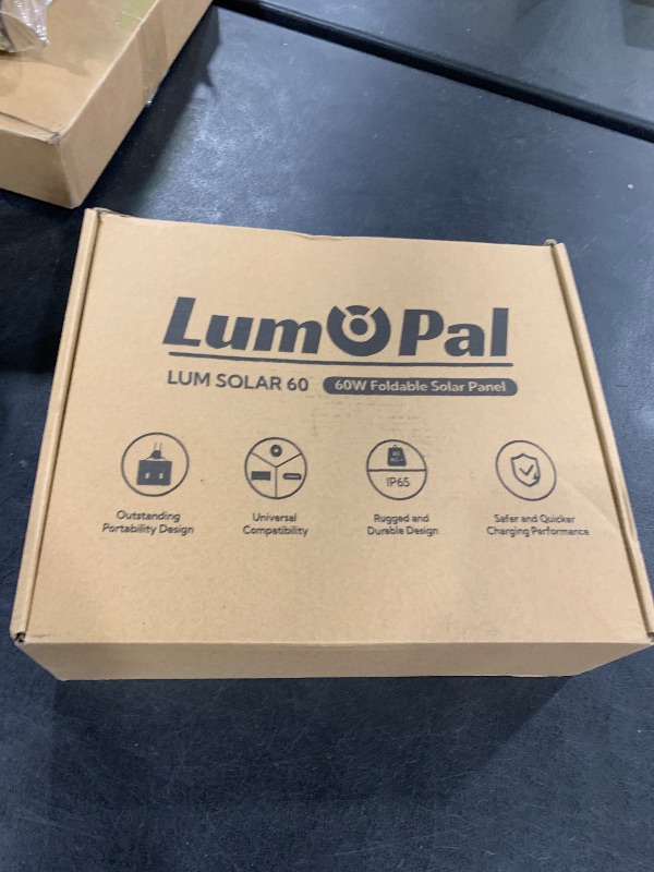 Photo 1 of Portable Solar Panel, LUMOPAL 60W Foldable Solar Panel Folding Solar Charger with PD60W USB C QC3.0 USB A DC18-20V Output for Camping Backpacking Compatible with Phone Laptop Portable Power Station
