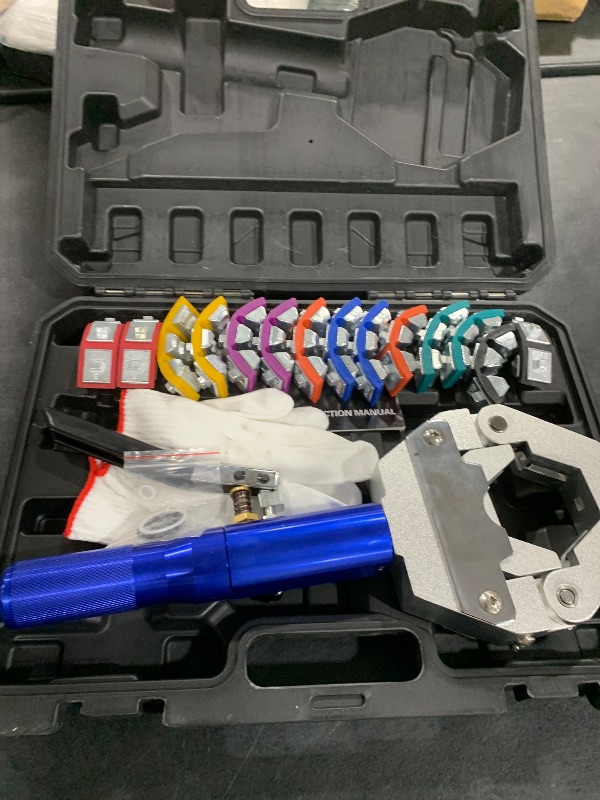 Photo 1 of REDLOONG hydraulic hose crimper ac crimping tool machine with dies Handheld Hydraulic Hose Crimping Tool Hydra-Krimp 71500 Manual A/C Hose Crimper Kit Air Conditioning Repaire (71500 Blue)