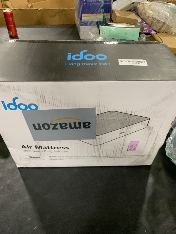 Photo 1 of iDOO Queen Air Mattress with Built in Pump, 18 Raised Comfort Blow up Mattress, Upgraded Four Chamber Airbed, Inflatable Mattress for Guests and Home, colchon inflable, Air Bed, 650 lbs Max