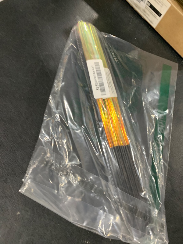 Photo 1 of SoJourner Bags Holographic Velvet Rave Fan - Large Folding Clack Fan for Men and Women - Rave Accessories for EDM, Line Dancing, Cosplay, Concerts and More