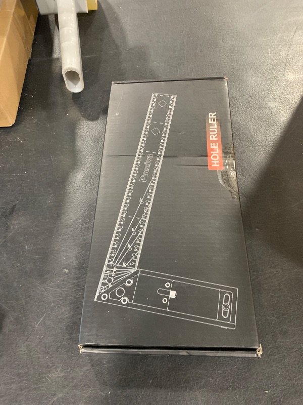 Photo 1 of 12” Woodworking Square Ruler - Preciva Right Angle Ruler Carpenter Square Layout Tool, Features Stainless Steel Blade, Retractable Ledge, 1/16” and 1/32” Notch Spacing and Multi-Angle Scribe Mark
