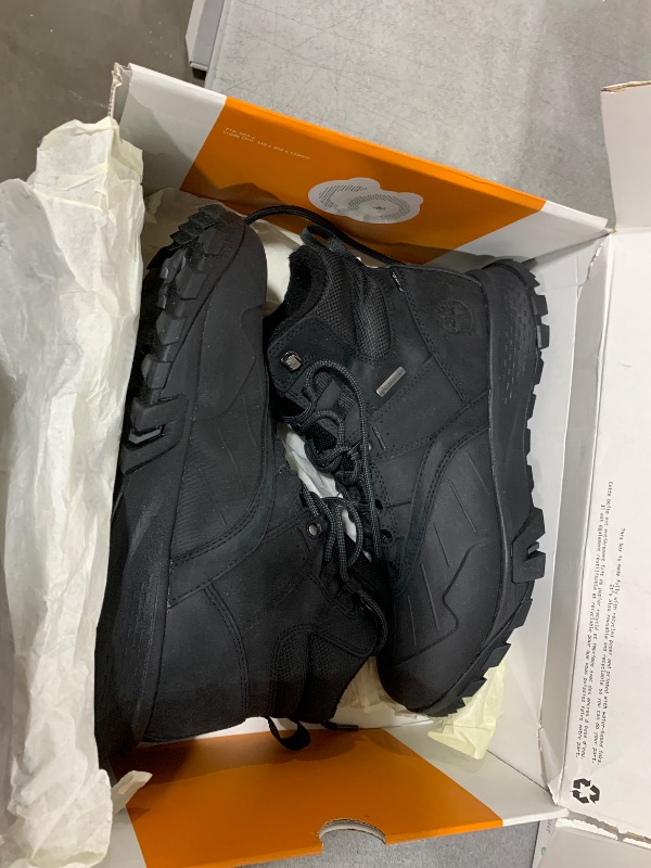 Photo 1 of KEEN Utility Men's Reno Mid Height Soft Toe Flexible Waterproof Athletic Work Boots, Black/Black, 9.5 Wide