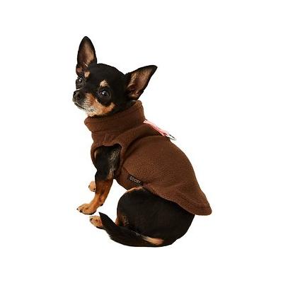 Photo 1 of Gooby Fleece Vest - Brown X-Small - Warm Pullover Fleece Dog Jacket with O-Ring Leash for Small Dogs