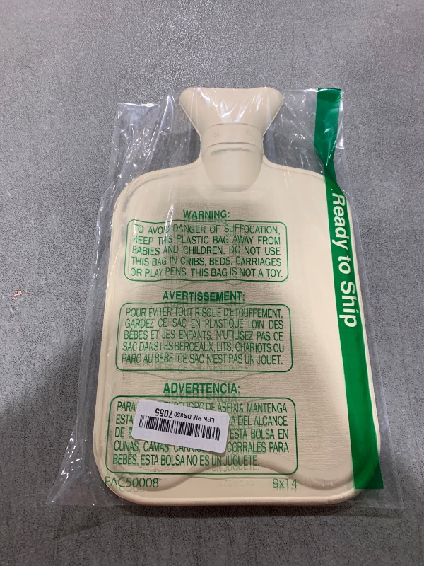 Photo 1 of HomeTop Premium Classic Rubber Hot Water Bottle (Cream White)