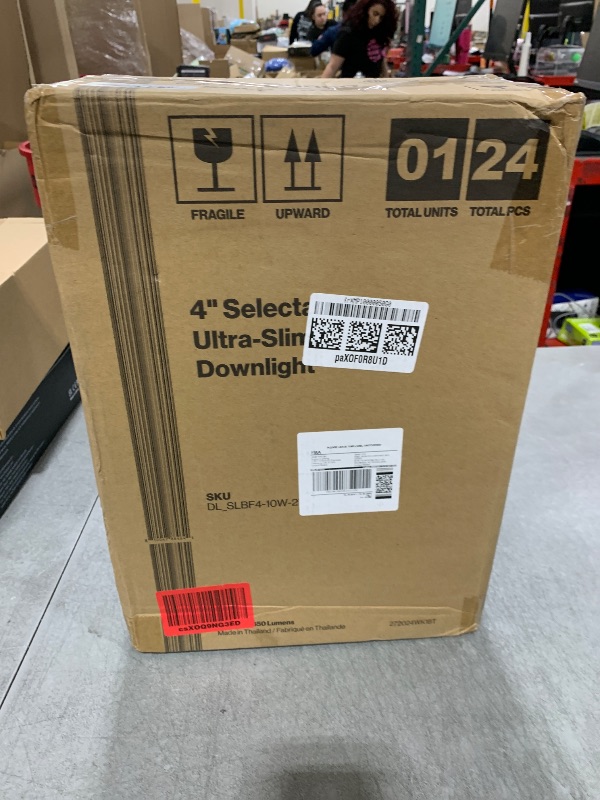 Photo 1 of Sunco 24 Pack 4 Inch LED Recessed Lights, Ceiling Canless Recessed Light, Baffle Trim, 650 LM, 10W (60W Equivalent), Selectable CCT 2700K/3000K/4000K/5000K, Dimmable, Wafer Thin with Junction Box