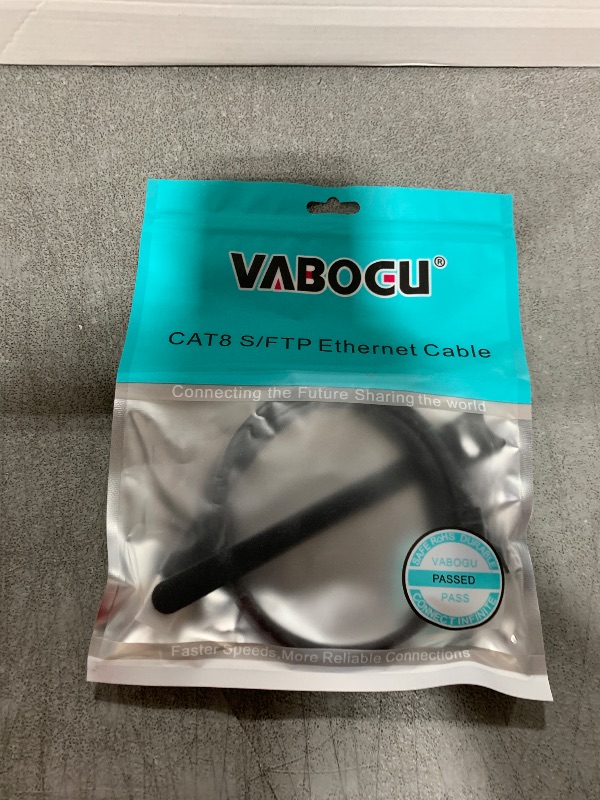 Photo 1 of Cat 8 Ethernet Cable, 1.5Ft 3Ft 6Ft 10Ft 15Ft 20Ft 30Ft 40Ft 50Ft 60Ft 100Ft Heavy Duty High Speed Internet Network Cable, Professional LAN Cable Shielded in Wall, Indoor&Outdoor