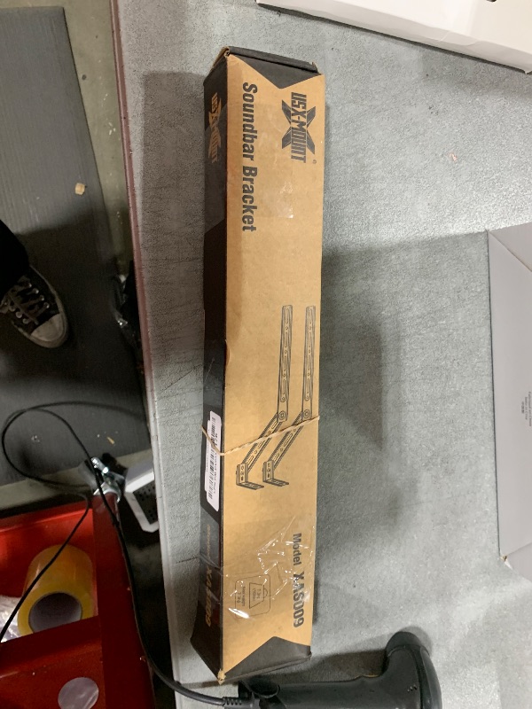 Photo 1 of USX MOUNT Soundbar Mount, Flexible Sound Bar TV Mount for Mounting Above or Under TV, Fits Most Sound Bars Up to 16 Lbs, Tool-Free Knob Adjustable, for 23-90" TVs with Detachable Extension Plates