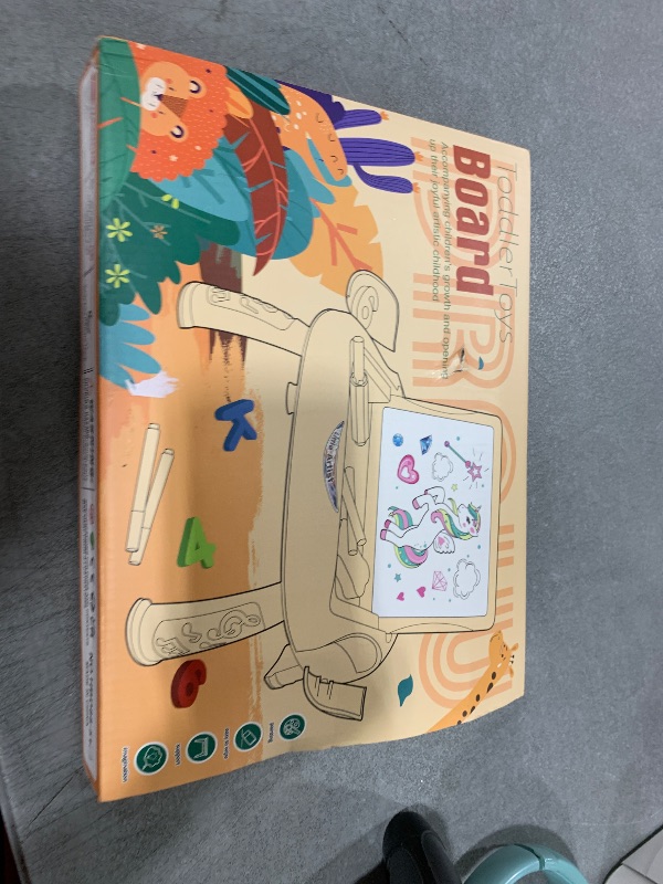 Photo 1 of MAYESAR 1 2 Year Old Boy Toys,Toddlers Toys with Magnetic Letters, Double Sided Doodle Board and Learning Toys for 1-2 Year Old Toddlers Boys (Blue)