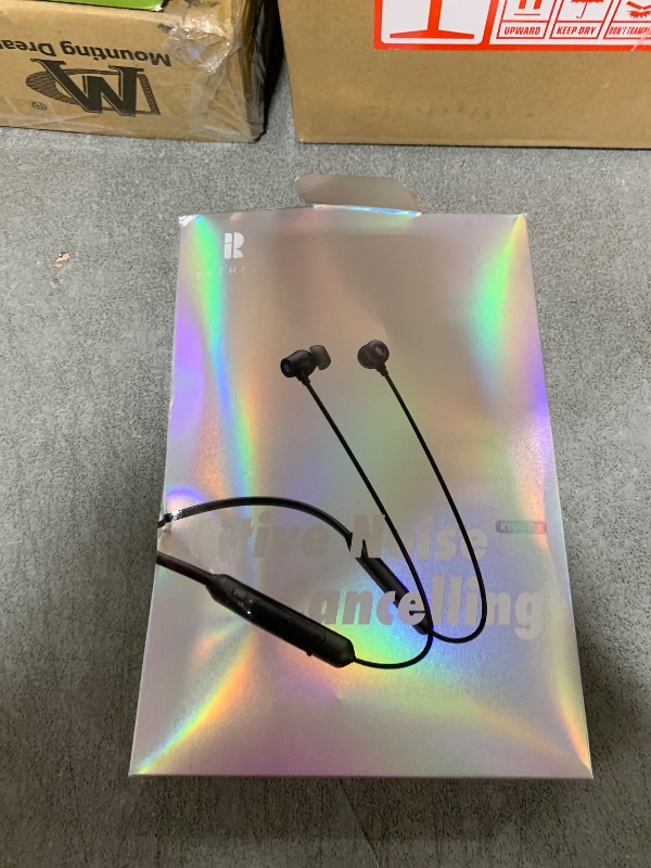 Photo 1 of Active Noise Cancelling Headphones, Wireless V5.3 Bluetooth Headphones with 3 AI Mics ENC, In-ear Magnetic Neckband Earbuds 60Hrs Playtime, IPX6 Sweatproof ANC Earphones for Travel Home Office