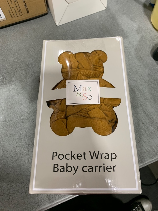Photo 1 of Baby Wrap Carrier - Premium Cotton Baby Carrier Wrap for Newborn to Toddler- Infant Carrier- Baby Holder One Size Fits All with Front Pocket by Max&so
