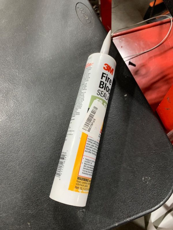 Photo 1 of 3M Fire Block Sealant FB 136, Gray Color, Single Component, High Temperature and Smoke Passage Resistant, 10.1 fl oz Cartridge