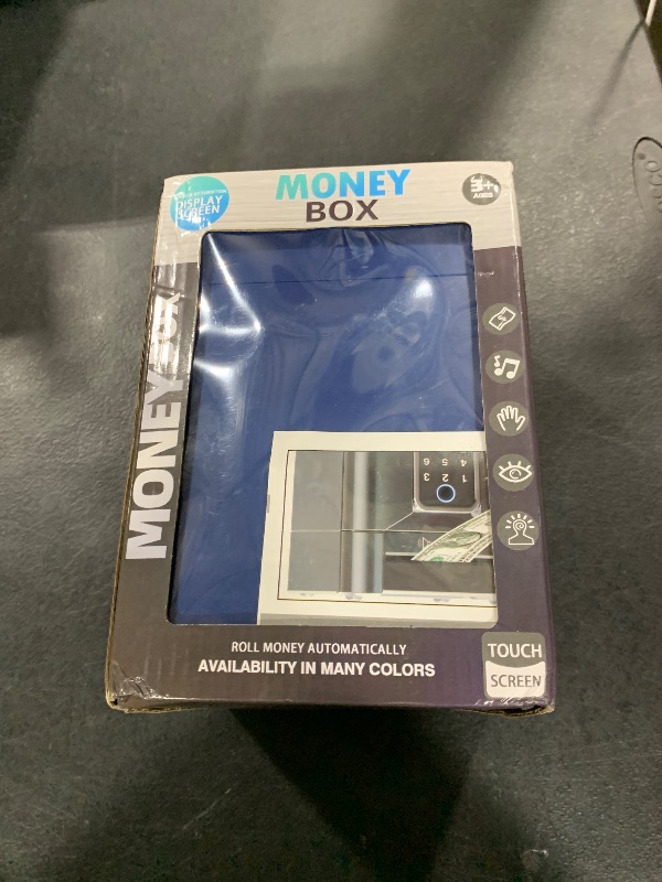 Photo 1 of Refasy Piggy Bank for Kids,Electronic Money Bank Kids Piggy Bank for Boys Kids Toys Touchscreen ATM Piggy Bank Money Saving Box for Boys Girls Gifts Toys Coin Bank with Music(Blue)