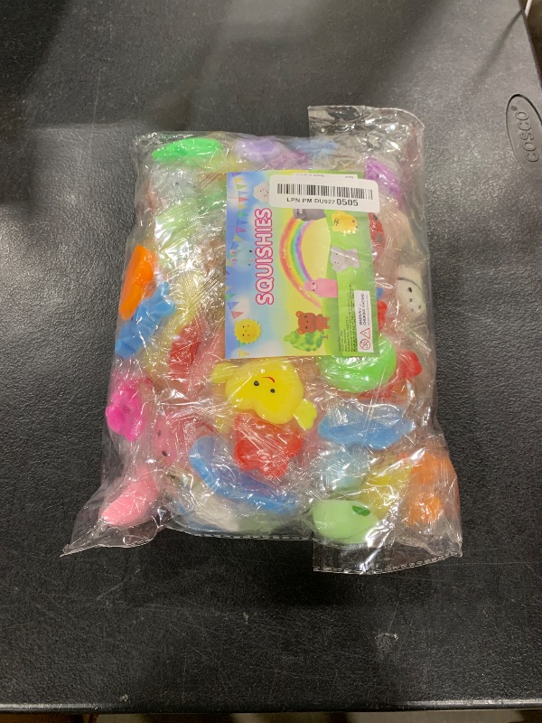 Photo 1 of 100 Pack Squishies Toys, Tiny Mochi Squishy Fidget Toys Random Bulk Party Favors for Kids 4- 8 8-12 Goodie Bag Pinata Stocking Stuffers Classroom Prizes Treasure Box Egg Fillers Girls