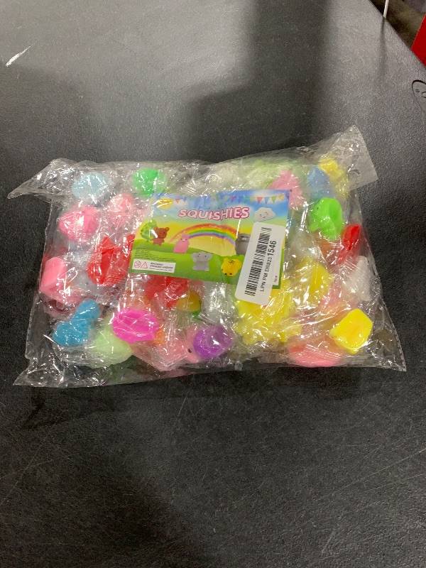 Photo 1 of 100 Pack Squishies Toys, Tiny Mochi Squishy Fidget Toys Random Bulk Party Favors for Kids 4- 8 8-12 Goodie Bag Pinata Stocking Stuffers Classroom Prizes Treasure Box Egg Fillers Girls