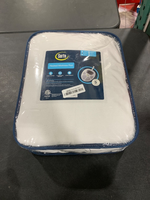 Photo 1 of Serta Plush Heated Mattress Pad - Electric Bed Warmer with 10 Heat Settings, Auto Shut Off Timer, Deep All Around Elastic Pocket - Machine Washable Electric Mattress Pad, ETL Certified, Twin XL, White