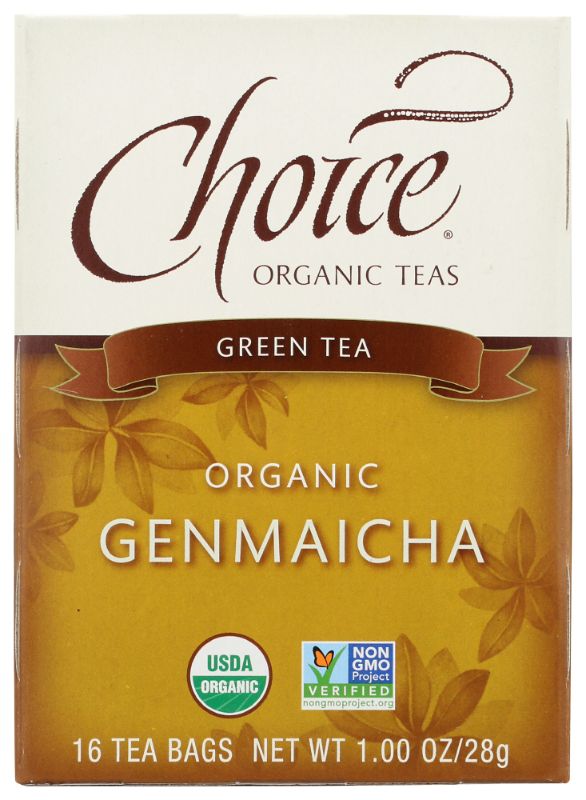 Photo 1 of 6 cartons Choice Organic Teas, Green Tea, Genmaicha, 16 Tea Bags, 1.02 Oz (29 G) bbd: 15 jan 2028