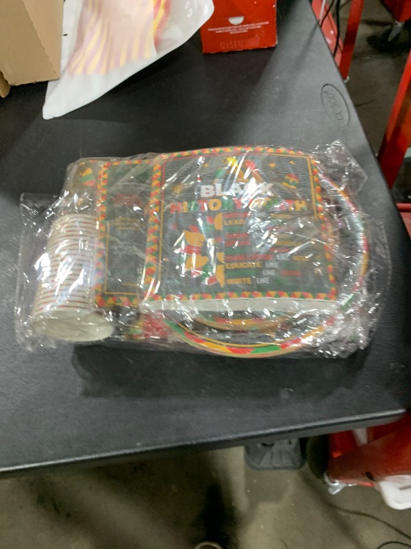 Photo 1 of 142Pcs Black History Month Party Supplies Happy Black History Month Plates and Napkins African American Tableware Set for Happy Juneteenth Freedom Day Party Black History Month Party Decorations