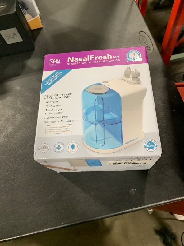 Photo 1 of NASALFRESH MD - Dual Powered Nasal Irrigation System Nasal Rinse and Wash - Sinus Decongestant Relief System w/ 30 Saline Packets - Rechargeable - Snoring Remedy