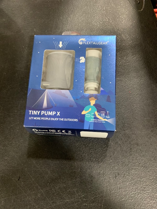 Photo 1 of FLEXTAILGEAR Tiny Pump X Portable Air Pump+ Camping Light Ultra-Mini Air Pump with 1300mAh Battery USB Rechargeable for Sleeping Pads Pool Floats Air Bed Air Mattress Swimming Ring