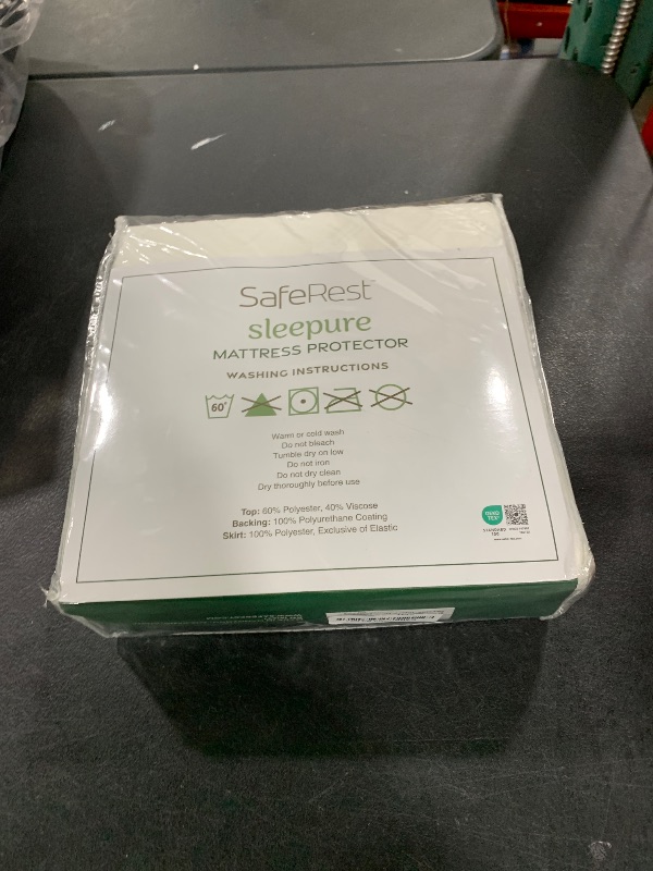 Photo 1 of SafeRest Sleepure 100% Waterproof Full Size Quilted Mattress Protector - Viscose Derived from Bamboo - Fitted with Stretchable Pockets - Machine Washable Cotton Mattress Cover for Bed