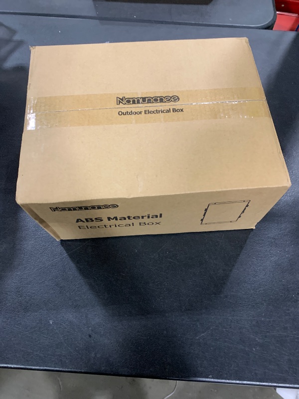 Photo 1 of Namunanee Outdoor Electrical Junction Box, ABS Water Resistant Enclosure with Internal Mounting Panel & Hinged Cover (13" H* 9.2" L* 5.6" W)