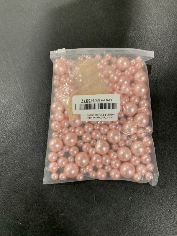 Photo 1 of Cusmation 20mm 14mm 10mm 200 PCS Pink Floating Beads for Centerpiece, 1600 PCS Water Gel Beads for Vases, Small No Hole Pearls Vase fillers for Home and Wedding Decor
