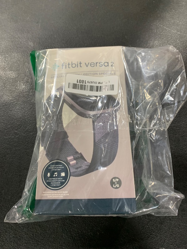 Photo 1 of Fitbit Versa 2 Special Edition Health and Fitness Smartwatch with Heart Rate, Music, Alexa Built-In, Sleep and Swim Tracking, Smoke Woven/Mist Grey, One Size (S and L Bands Included)