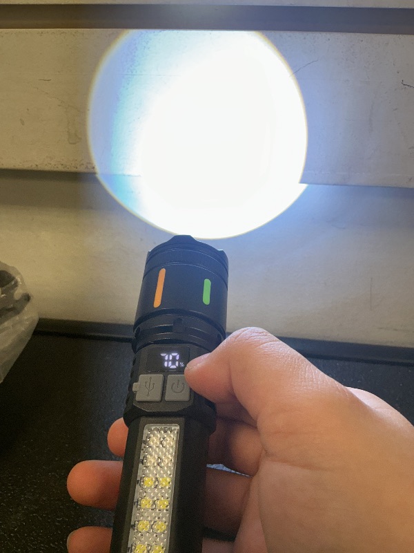 Photo 1 of Ewenele Flashlights High Lumens Rechargeable 3 Packs, 990,000 Lumen Led Flashlight Battery Powered with 5 Light Modes, Side Light, USB C, Waterproof, Zoomable, Blue & Red Strobe, Handheld Flash Lights