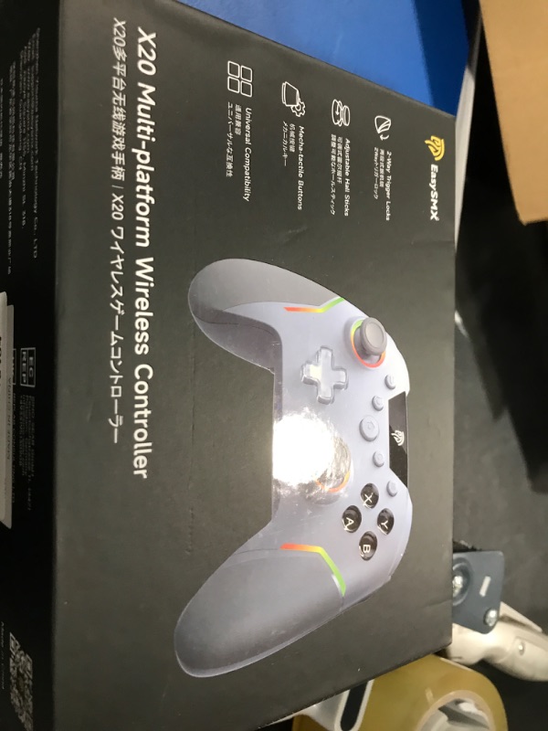 Photo 1 of EasySMX X20 Wireless Gaming Controller with RGB Backlit, 2-Stage Hall Effect Stick, 1000Hz Polling Rate, 6-Axis Gyro on Multi-Platform, Mech Buttons- Compatible with PC/Switch/Steam/Android