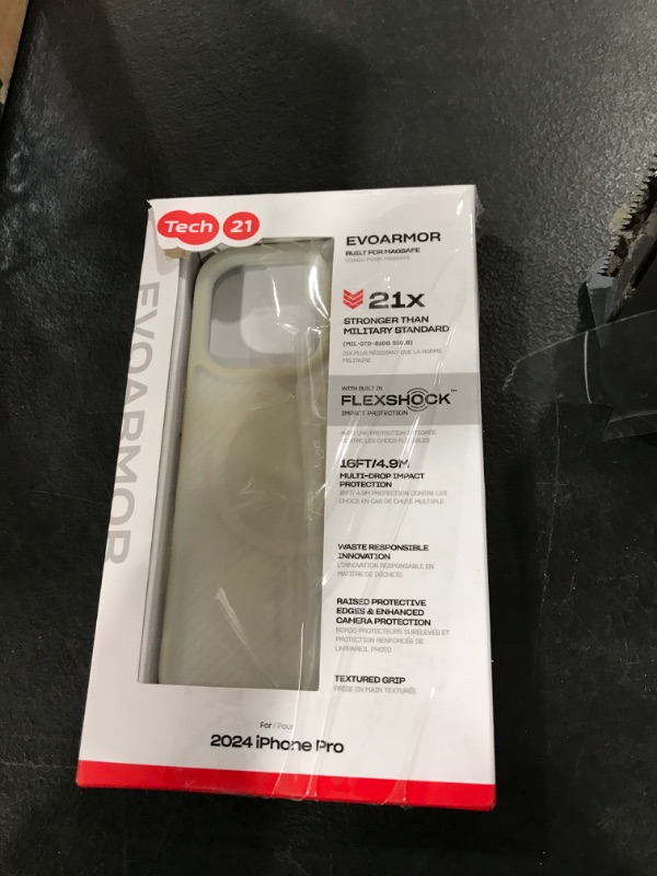 Photo 1 of Tech21 EvoArmor for iPhone 16 Pro Compatible with MagSafe - Impact Protection Case 21x Military Standard Tested in Cream