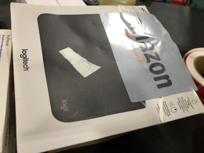 Photo 1 of Logitech Mouse Pad - Studio Series, Computer Mouse Mat with Anti-Slip Rubber Base, Easy Gliding, Spill-Resistant Surface, Durable Materials, Portable, in a Fresh Modern Design, Graphite