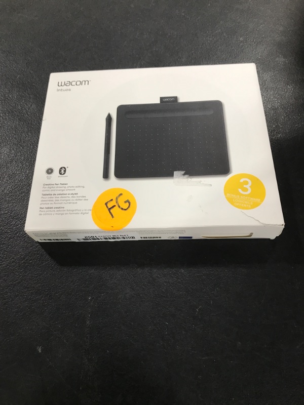 Photo 1 of Wacom Intuos Small Bluetooth Graphics Drawing Tablet, 4 Customizable ExpressKeys, Portable for Teachers, Students and Creators, Compatible with Chromebook Mac OS Android and Windows - Black