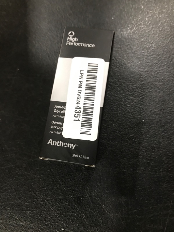 Photo 1 of Anthony High Performance Anti-Wrinkle Glycolic Peptide Serum. Anti-Aging Lifting Moisturizer with Glycolic Acid, Peptides, Biotin, Pullulan, and Algae Extract. Hydrates All Types of Skins (1 Fl Oz)