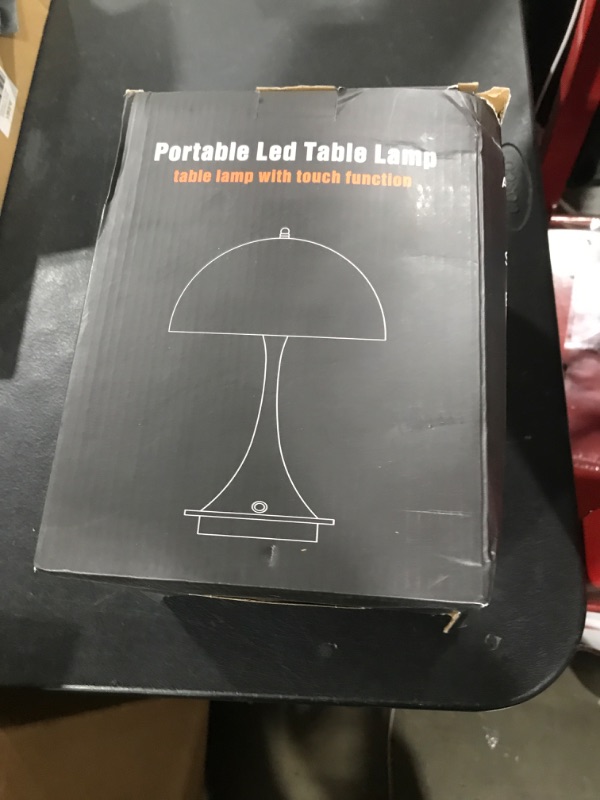 Photo 1 of ZOOPEEN Modern Flowerpot Cordless Table Lamp,5200mAh Rechargeable Battery Operated Mushroom Light,3 Color Stepless Dimmable,Portable Bedside LED Desk Lamp,Perfect for Bedroom/Restaurant(Dark Green)