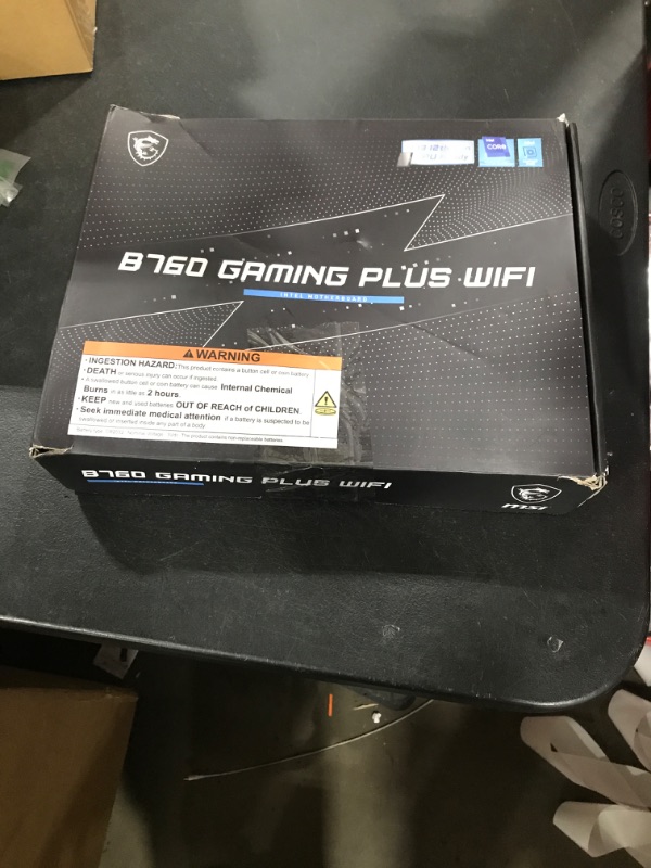 Photo 1 of MSI B760 Gaming Plus WiFi Gaming Motherboard (Supports 12th/13th/14th Gen Intel Processors, LGA 1700, DDR5, PCIe 4.0, M.2, 2.5Gbps LAN, USB 3.2 Gen2, HDMI/DP, Wi-Fi 6E, Bluetooth 5.3, ATX)