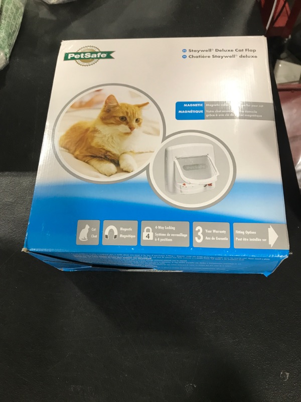 Photo 1 of PetSafe, Deluxe Magnetic Cat Flap, Selective Entry, 4 Way Locking, White