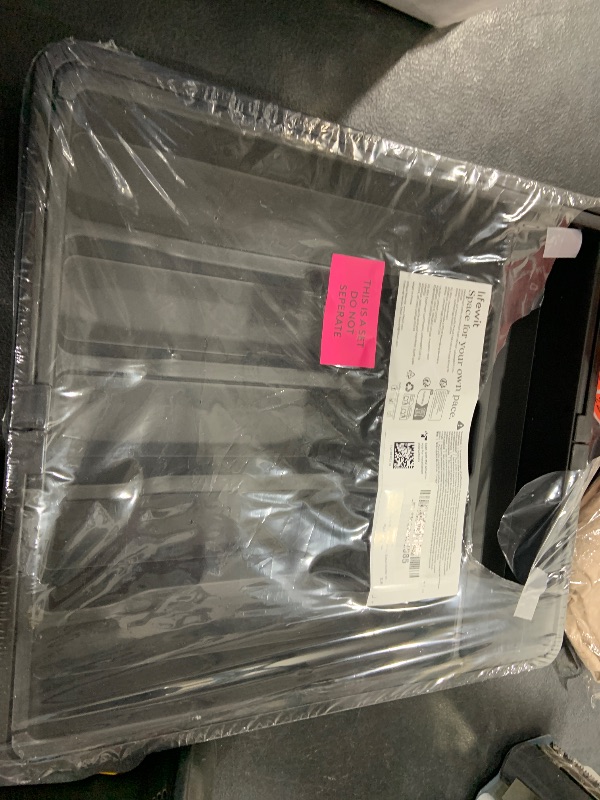 Photo 1 of Lifewit Large Silverware Drawer Organizer, Expandable Utensil Tray for Kitchen, BPA Free Flatware and Cutlery Holder, Adjustable Plastic Storage for Spoons Forks Knives, Large, Black