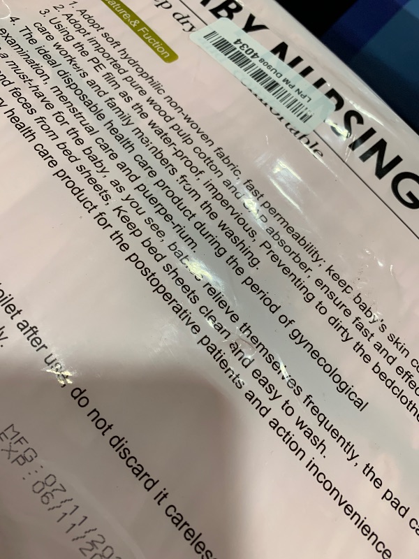 Photo 1 of Disposable Changing Pad (100 Pack), Baby Incontinence Changing Pads Diaper UnderPads, Super Soft, Ultra Absorbent & Waterproof, Covers Any Surface for Baby Diaper Changes, 18 x 13inch (Pink)