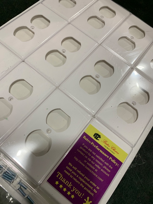 Photo 1 of Bates- White Outlet Covers, Wall Plates, Pack of 12, Electric Wall Plate Cover, Outlet Plate, Plug Cover, Outlet Covers, Power