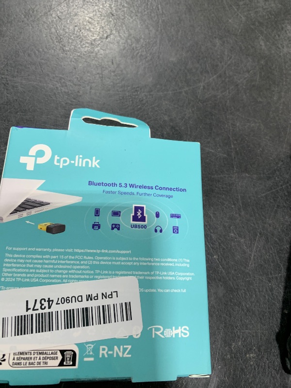 Photo 1 of TP-Link USB Bluetooth Adapter for PC, Bluetooth 5.0/5.3 Dongle Receiver, Plug and Play, Nano Design, EDR & BLE, Supports Windows 11/10/8.1/7 for Desktop, Laptop, PS5/PS4/Xbox Controller (UB500)