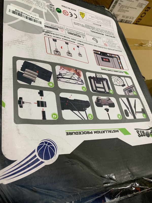 Photo 1 of Kids Indoor Basketball Hoop with Scoreboard & Timer,Toddler Adjustable Height 3ft-5.8ft Basketball Hoop with Stand Goal Toy for Outdoor Backyard,Sports Game Play for Boys Age 3 4 5 6 7 8